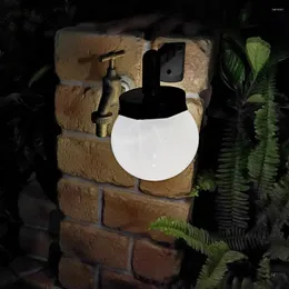 Lampada da parete a energia solare a luce solare per esterni, impermeabile, recinzione, decorazione da giardino, sensore notturno, percorso, luci del paesaggio