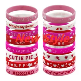 Stock 8 Styles Silicone Bracelet Party Favor Love Cartoon Bracelet Fashion Jewelry Valentine Day Gift ss1223