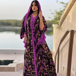 Roupas étnicas 2022 Dubai Jalabiya Oriente Médio Turquia Marroquino Caftan Árabe Omã Vestido Hijab Muçulmano Para Mulheres Ramadã Eid ABAYA