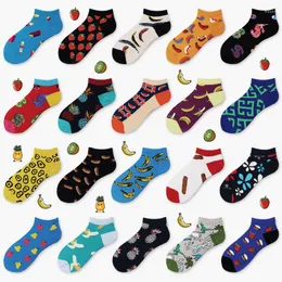 Men's Socks 2022 Funny Spring / Summer Fruit Tide Brand Cotton Creative Candy Color Fashion Boat