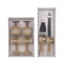 Set di stoviglie 2-4pcs Rustic Wedding Cake KIFE SERVE SET TOASTING GEGNI COMPORPAZIONI ANNIVERSARI PIETTURA