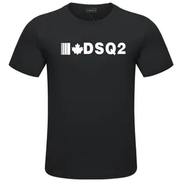 DSQ2 綿ツイル生地メンズ tシャツ半袖夏パーソナライズされたファッションオールコットンカジュアルプリント半袖