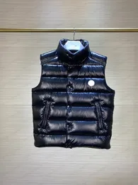 2022 Designer men's down vest brand women's stand-up collar down vest winter jacket embroidered chest badge warm coat