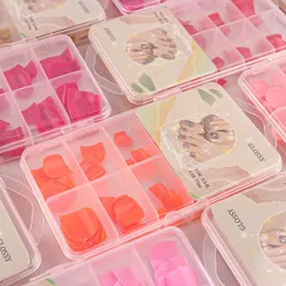 네일 아트 키트 120pcs/box false toe nails foot manicure 도구 전체 가짜 팁 자연스러운 흰색 맑은 색상 장식 DIY 액세서리