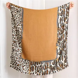 Ethnic Clothing Brand Design Of Cotton And Linen Scarf Personalized Fashion Wild Leopard Print Warm Sunscreen Shawl Headscarf 0149