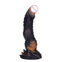 Schönheitsartikel Drachendildo Silikon realistisch mit starkem Saugnapf Monster Penis Analplug Erwachsenes sexy Spielzeug für Frauen Handfreies Spielzeug