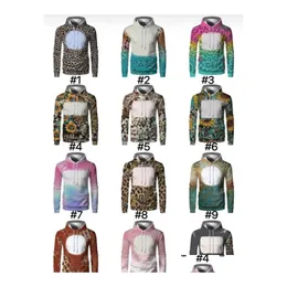 Party Favor Wholesale Sublimation Bleached Hoodies Supplies Heat Transfer Blank Bleach Shirt Fly Polyester Us Sizes For Men Women Dr Dhmnb