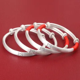 Lovely Baby Bangles Jewelry Hotsale 999 Sterling Silver Rabbit Bracelet Bangle for Baby Little Kids Nice Gift