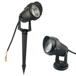 정원 라이트 코브 잔디밭 램프 220V 12V 방수 스포트라이트 LED 스파이크 3W 5W 7W 9W 풍경