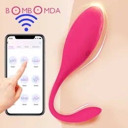 Skönhetsartiklar Bluetooth trosor Trådlös appstyrning Vibrator vibrerande ägg bärbara bollar G Spot Clitoris Massage Sexig leksak för kvinnor