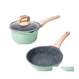 Pans Kitchen High Quality Aluminum Material Frying Pan Milk And Fried Steak Pots Drop Delivery Home Garden Dining Bar Cookware Dhq5S