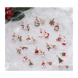 Stud Koj 1Pair Christmas Accessories Earrings for Women Elk/Santa Claus/Snowflake/Tree/Socks EU 2021 Year Fancy Eartrop Drop Deliver DH2MN