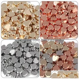Acrylic Plastic Lucite 100Pcs/Lot Diy Loose Bead For Jewelry Bracelets Necklace Hair Ring Making Accessories Crafts Metal Love Hea Dhgmn
