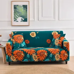 Tampas de cadeira capa de sofá de canto nórdico para mobília de sala de estar protetora de poliéster floral alongamento