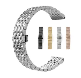 Bandas de relógio de shinestone de luxo Diamond Strap Stanless Steel Butterfly Watchs Band para Apple Watch 44 42mm 40 38mm Iwatch Series 6 S6544524