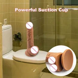 Beauty Items Realistic Skin Feeling Liquid Silicone Dildo with Strong Suction Cup Soft Penis Vaginal Female Masturbation Lesbain Anal sexy Toy