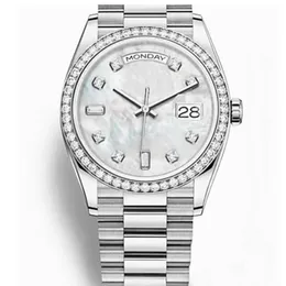 Luksusowe męskie kobiety unisex zegarek pereł diamentowy automatyczny ruch mechaniczny szafir szklany stal nierdzewna mężczyźni mężczyźni zegarki na ręce męskie zegarki