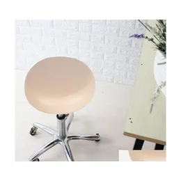 Chair Covers Non Bar Stool Ers Pu Round Swivel Seat Cases For Barbershop Drop Delivery Home Garden Textiles Sashes Dh5Ey