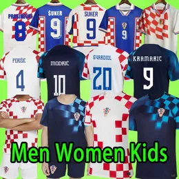 Erkek Tişörtleri Hırvatistan 2022 Futbol Formaları ERKEK ÇOCUK KIT KADIN 22 23 MODRIC MAJER Hırvatistan 2023 GVARDIOL KOVACIC SUKER BROZOVIC Retro 1998 2002 Croacia SUCIC T230310