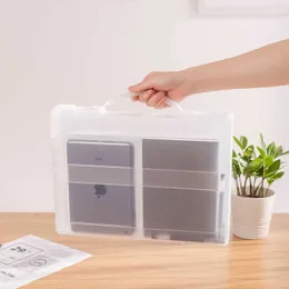 Nowa konstrukcja Transparent Sorting File Box A4 Przenośny folder Plastikowy Plastikowy Trwałe przechowywanie