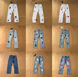 New Designer Mens Jeans Jeans Hip Hop High Street hrart Fashion Brand Cycling Motorcycle cross straight jean Pants