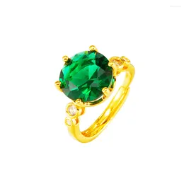 Anéis de casamento vintage 24k cor de ouro de luxo grande strass para mulheres no engajamento de mulheres jóias de presente de aniversário de dedo africano