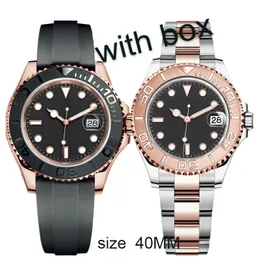 Mens Watch Designer Luxury Watches 40mm Sliding Watchs rostfritt stål gummiband automatisk mekanisk lysande rörelse klocka för mans reloj hombre klocka