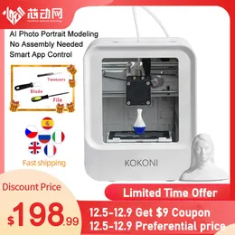 Original KOKONI Multifunctional Smart 3D Printer No Levelling Photo Modeling App Control Printing Size 100by100by58mm