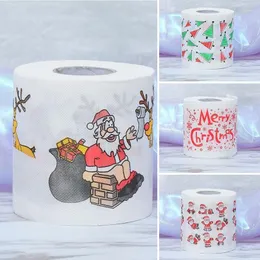 Juldekorationer toalettrulle papper hem jultomten bad xmas dekor vävnad 10 10 cm år 2022