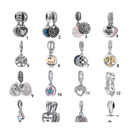 Charms European Family Tree Of Life Craft Beads Big Hole Loose Spacer Crystal Heart Pendant For Bracelet Necklace Fashion Jewelry Dr Dhdeh