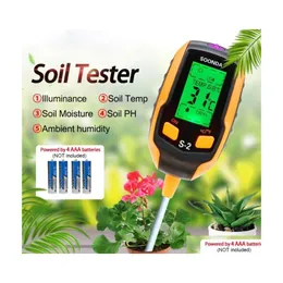 Ph Meters 5In1 Tester del suolo Rilevatore multifunzionale Misuratore di umidità Temperatura Suolo / Goccia ambientale Consegna Office School Business Indus Dhwaq