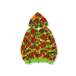 Designer Hoodie Hoodies Zipper Sweatshirts Fashion Full Zip Hoodie Crazy Face Jacket Warm Jackets Big Abc Felpa Camo Sudadera