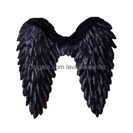Party Decoration Angel Feather Wings Halloween Christmas Props Stage Performance Show Scene Layout Black Red White