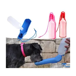 Bottiglie d'acqua 250Ml Bottiglia per cani all'aperto Viaggi Alimentazione sportiva Bere Forniture per animali domestici Prodotto portatile Goccia K3 Consegna Casa Giardino Cucina D Dhdt6