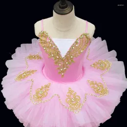 Stage Wear Pink Blue Yekllow Ballerina Dress Professional Ballet Tutu Child Kids Girls Adult Swan Lake Costumes Balet Woman Outfits