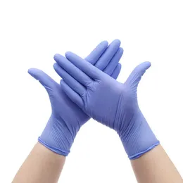 6 Paar Titanfine hochfestes, nicht steriles Untersuchungspulver, freie Größe, mittelgroße Handschuhe aus Nitril