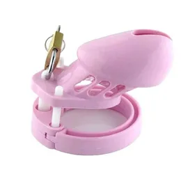 Kosmetyki różowy feminizujący Sissy silikonowy kutas czystość urządzenia klatka perwersyjna niewoli ograniczenie erekcji cbt seksowna zabawka