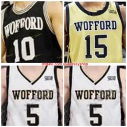 Стинка на заказ Wofford Terriers Basketball Jersey 25 Messiah Jones 31 Donovan Theme-Love 33 Кэмерон Джексон 50 Мэтью Пеграм