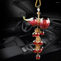 Decorações de interiores Automóvel pendurado ornamento de cristal carda Coche Colgante Decoração de vidro Flor