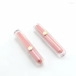 Bottiglie di stoccaggio 10 pezzi 4 ml PETG incorporato rosa rotondo smalto tubo rossetto contenitore vuoto lucido