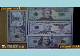 Altre forniture per feste festive per bambini regalo USA dollari Provvigioni per feste di applicazione Money Movie Banknote Novelty Toys 10 20 50 100 Do8019156