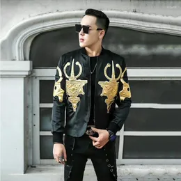 Men's Suits Spring Men And Women With Fashion Gold Rune Emblem Jacket Loose Couples Baseball Uniform