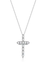 7A Modedesigner Damen Halskette Luxuskristallkreuz Anhänger 925 Sterling Silber AAAAA Girl Valentinstag Weihnachtsgeschenk mit 3547231