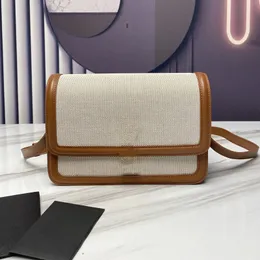 7A top designer brand luxury women's bag small square leather shoulder messenger satchel box tofu retro fashion baguette commuter products Canvas patchwork