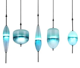 Nordisches italienisches Design Sospension LED Pendant hellblau wei￟es Glas Deco Home Anh￤nger Lampe Esskaffee El Bar Loft Vintage2174497