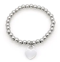 Women Copper beaded bracelet Stainless PLEASE RETURN TO Forever beads Heart charms O T chain letters Bracelets Pulsera4601706