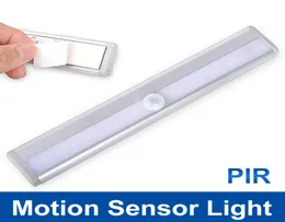 LED Night Light 10leds Motion Sensor Closet Cabinet Light Auto IR Infrarood Inductielamp Nachtlicht voor slaapkamer Kicthen Trappen8737705