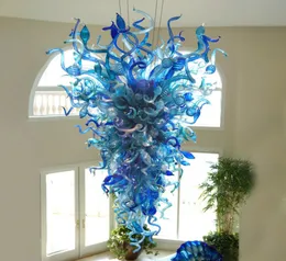 Синие подвесные лампы хрустальные люстры для гостиной декора подвеска подвеска