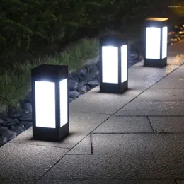 Thrisdar Outdoor LED Solar Garten Licht Zaun Weg Rasen Lampen Hof Villa Haustür Säule