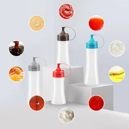 Opslagflessen Plastic 400 ml Curfiment Squeeze voor Ketchup Mosterd Mayo Sauzen Olijfolie Keuken Gadget Jar Pot 2110